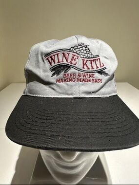 Wine Kitz Two-Tone Baseball Cap - Gray & Black
